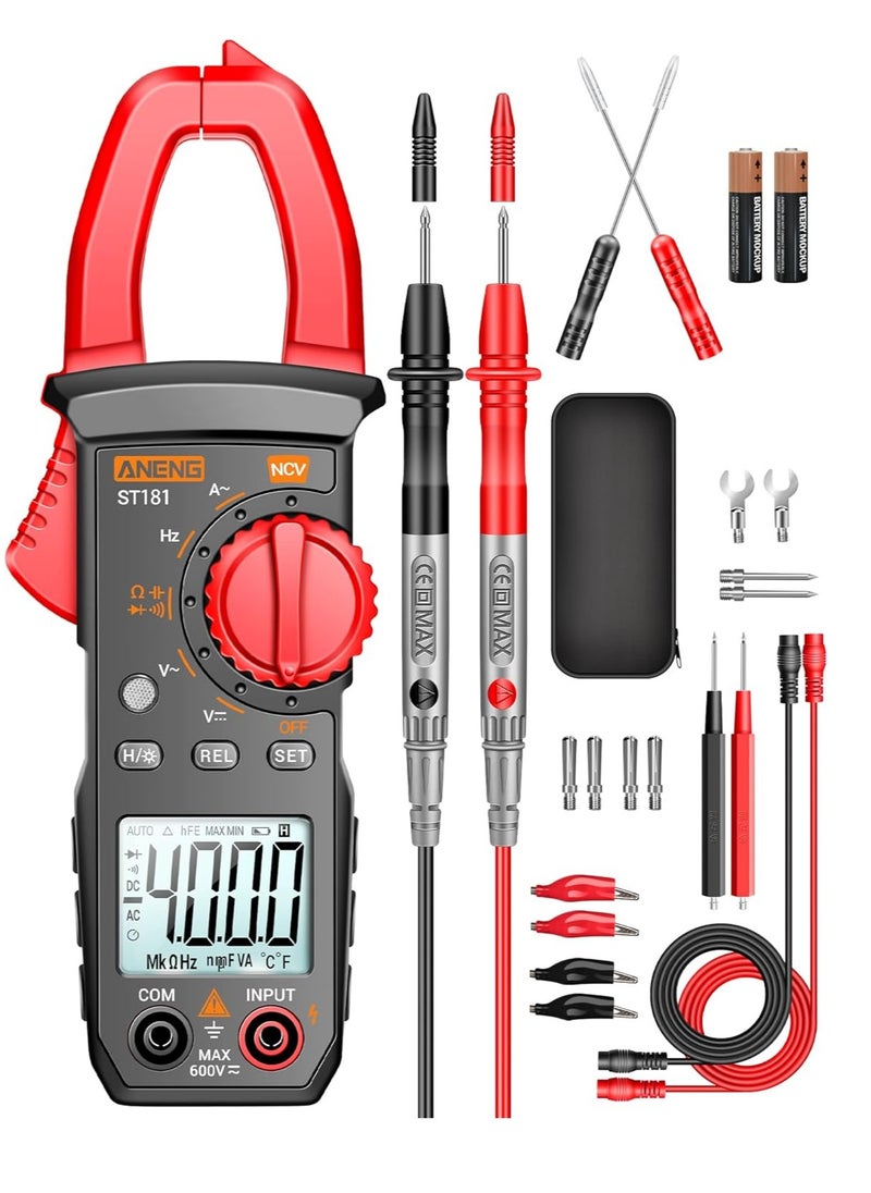 ANENG ANENG ST181 4000 Counts Digital AC Current Clamp Meter 400A Automatic Range Multimeter with Backlight Voltage Meter Clamp Gauge NCV Test Clamp Ammeter Universal Meter Tester Measuring  - Image 1