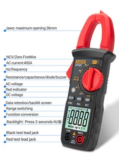 ANENG ANENG ST181 4000 Counts Digital AC Current Clamp Meter 400A Automatic Range Multimeter with Backlight Voltage Meter Clamp Gauge NCV Test Clamp Ammeter Universal Meter Tester Measuring  - Image 4