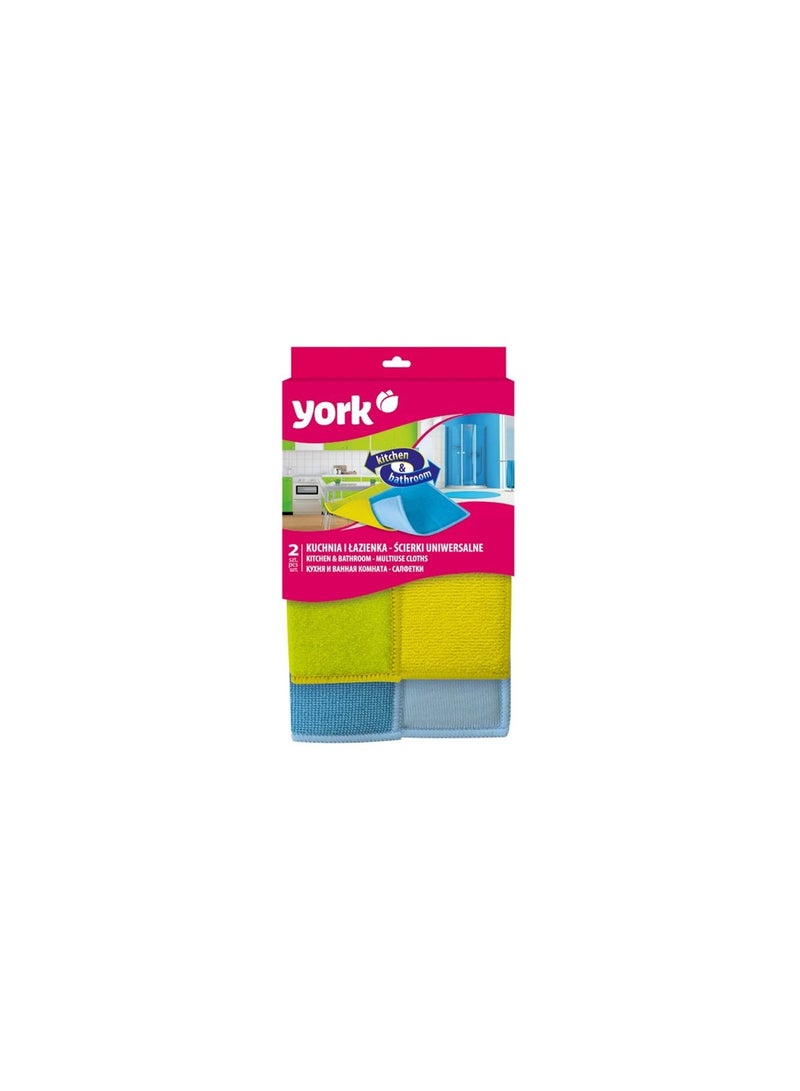 YORK Multipurose 2 Piece Cleaning Cloth , Kitchen Bathroom Cleaning Towel - Image 3