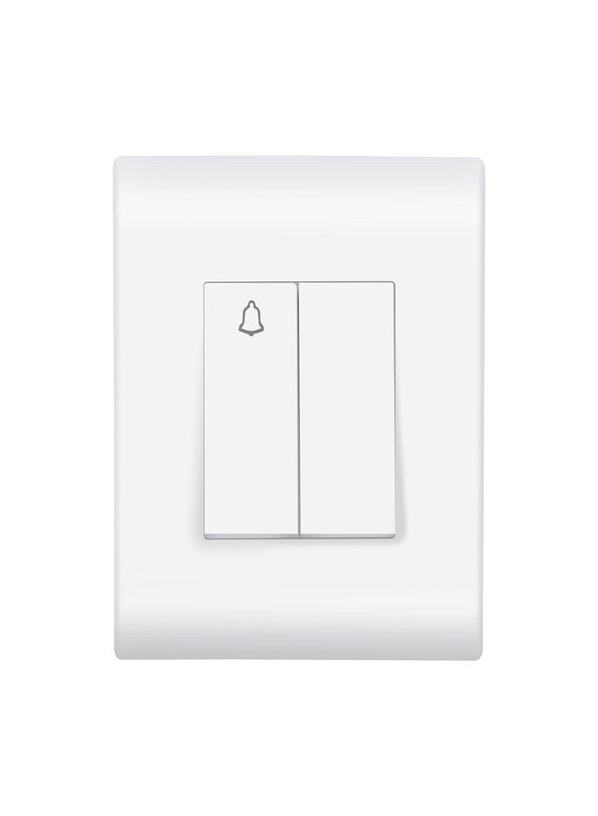 Wipro Northwest (Nowa) Switch Combo of 2M Plate + 1M Bell Push + 1 6A Switch, White (Kit 3) - Image 1