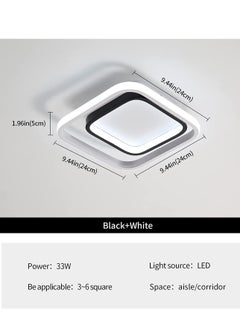 جو إيكو  ضوء السقف LED ، تركيبات إضاءة السقف الحديثة 33W 3300lm ، 6500K مصباح السقف الأكريليك والمعدني ، لغرفة المعيشة غرفة نوم غرفة الطعام  - Image 2