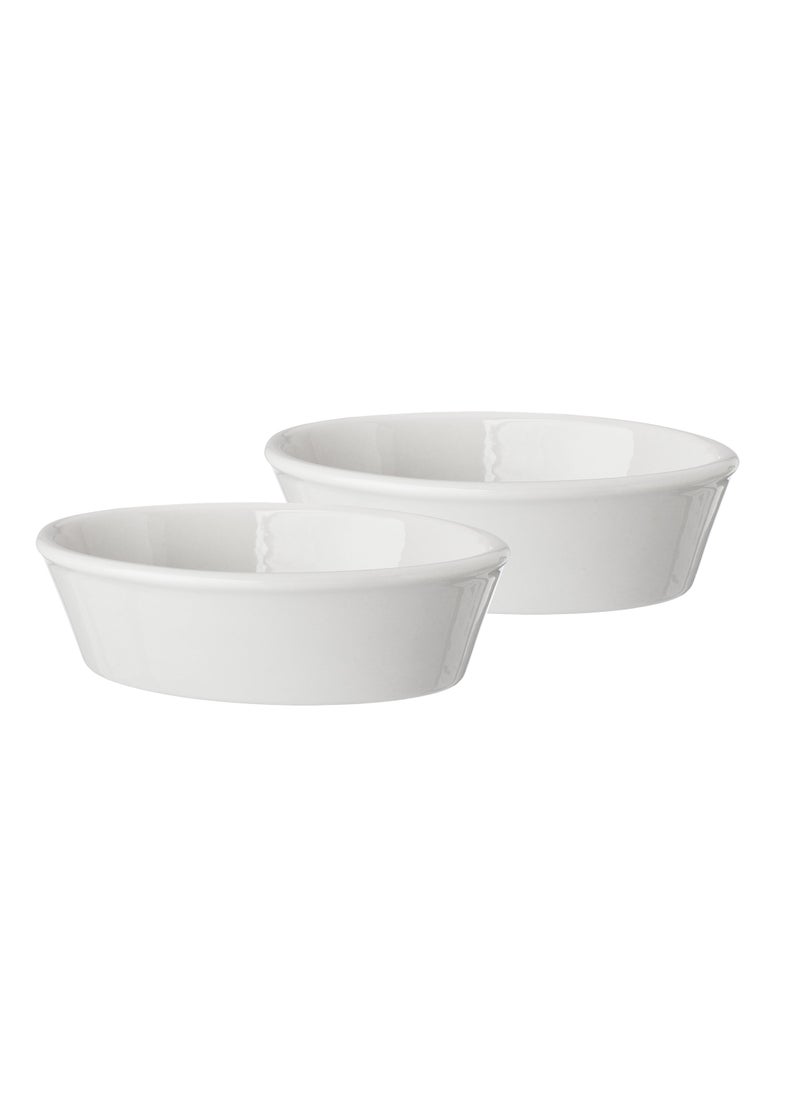 Libby A Set Of 6 Small Oval Porcelain Oven Dishes  - Image 2
