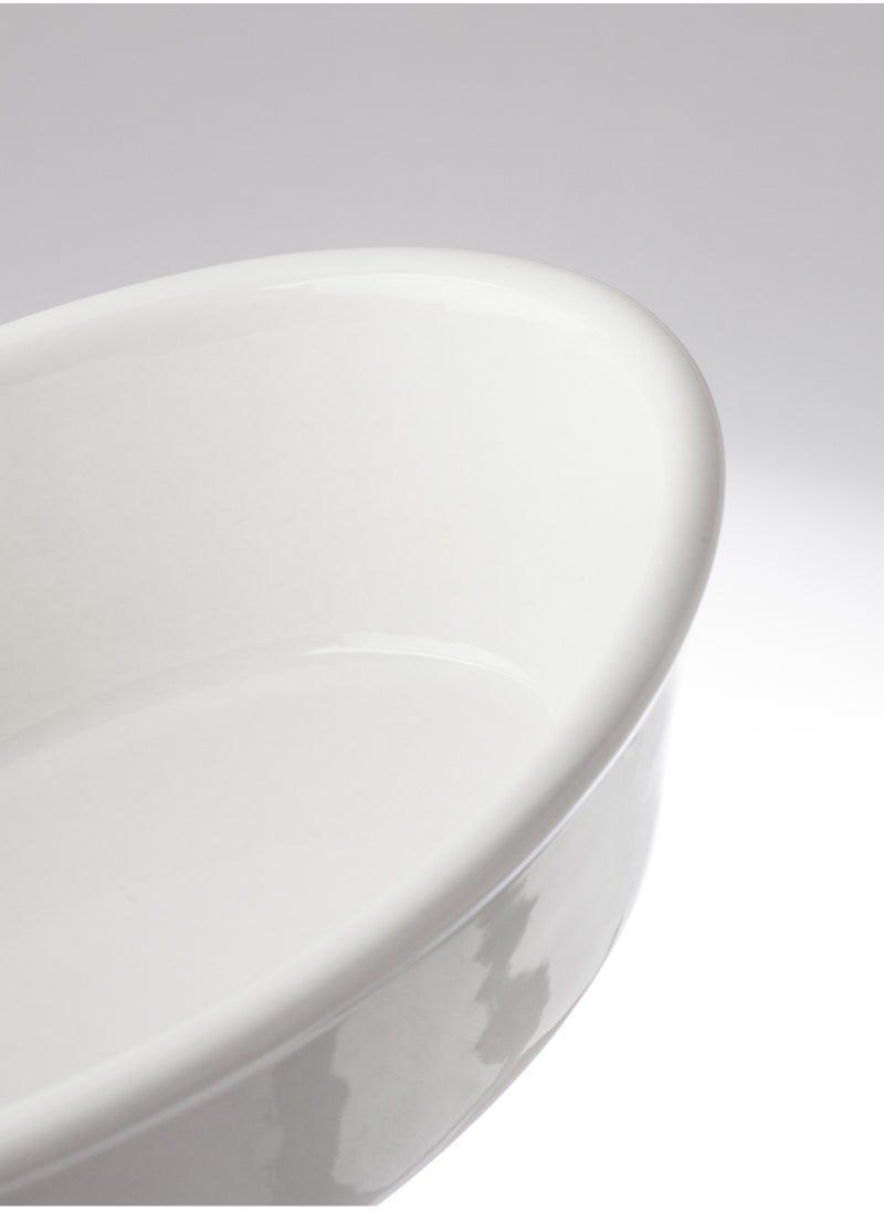 Libby A Set Of 6 Small Oval Porcelain Oven Dishes  - Image 3