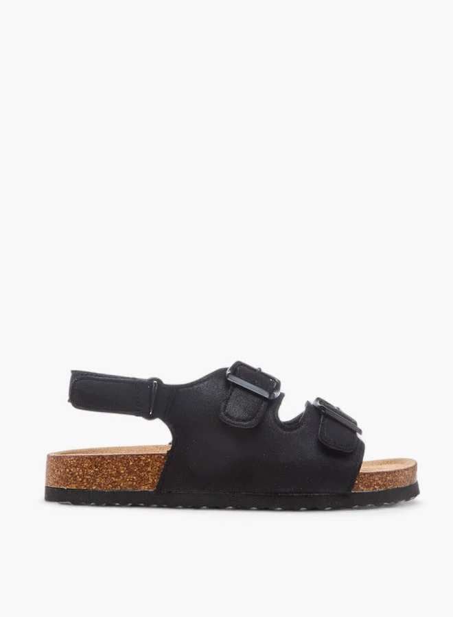 ال بي ال من شو اكسبرس صنادل بحزام مزين بإبزيم وإغلاق بشريط لاصق