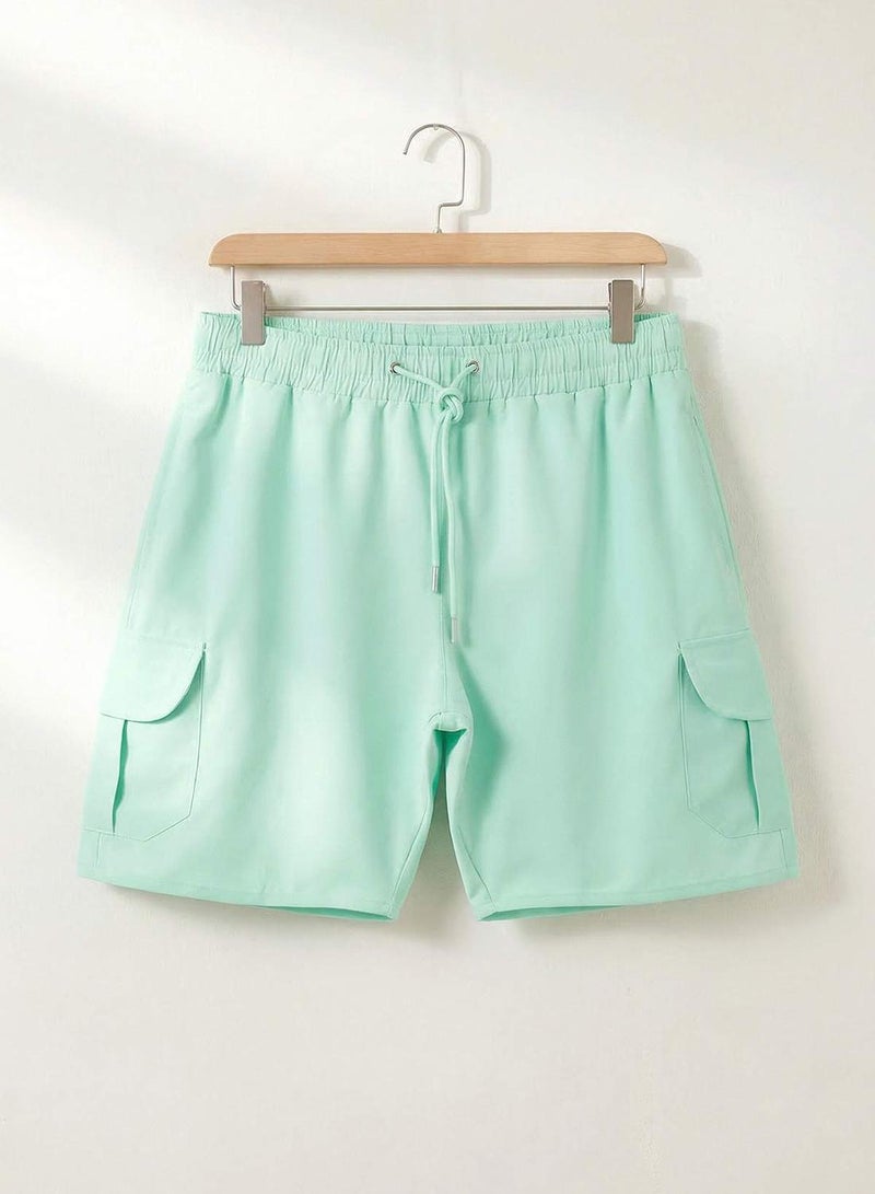 trendyol Mint Cargo Pocket Pack Standard Size Swimwear Swim Shorts Tmnss22Ds0028 - Image 1