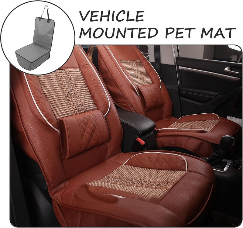 FRCOLOR Pet Seat Cover Car Seat Protector Waterproof Oxford Cloth Mat for Small Dogs Gray Car Travel Accessory - Image 3
