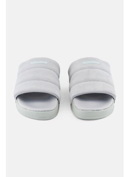 adidas Originals Kids Girl Adilette Essential Slip On Slides, Grey  - Image 2