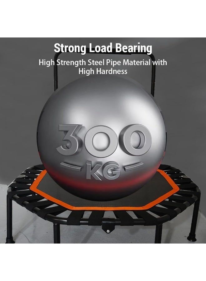 HOOKOR Foldable Trampoline,42'' Fitness Trampoline with Handle Bar, Bungee Rebounder Jumping Cardio Trainer Workout for Adults, Mini Exercise Rebounder for Home and Gym - Image 4