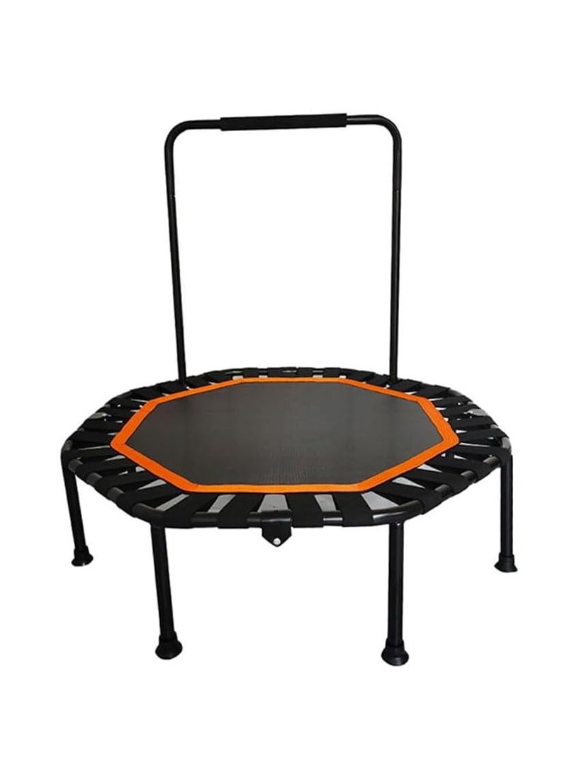 HOOKOR Foldable Trampoline,42'' Fitness Trampoline with Handle Bar, Bungee Rebounder Jumping Cardio Trainer Workout for Adults, Mini Exercise Rebounder for Home and Gym - Image 1