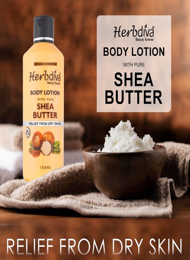 هيربيفا لوشن الجسم بزبدة الشيا من هيربديفا 100 مل (عبوة من 3) | ترطيب مضاعف | غني بزبدة الشيا وخلاصة الورد | يخفف جفاف البشرة - Image 3