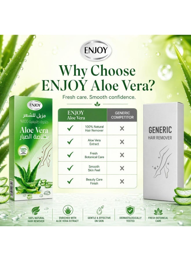 Enjoy Aloe Vera Hair Remover WAX – 100% Natural Sweetness, With Aloe Vera Extract, 100g - Image 4