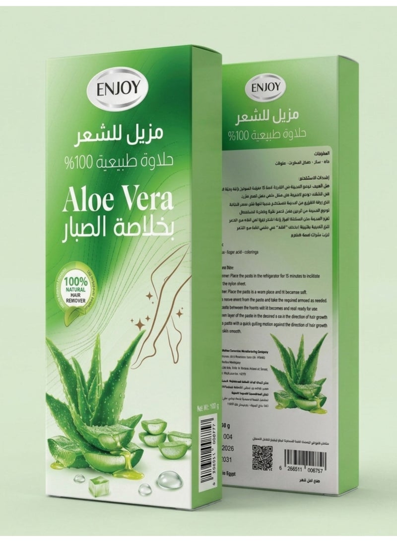 Enjoy Aloe Vera Hair Remover WAX – 100% Natural Sweetness, With Aloe Vera Extract, 100g - Image 2