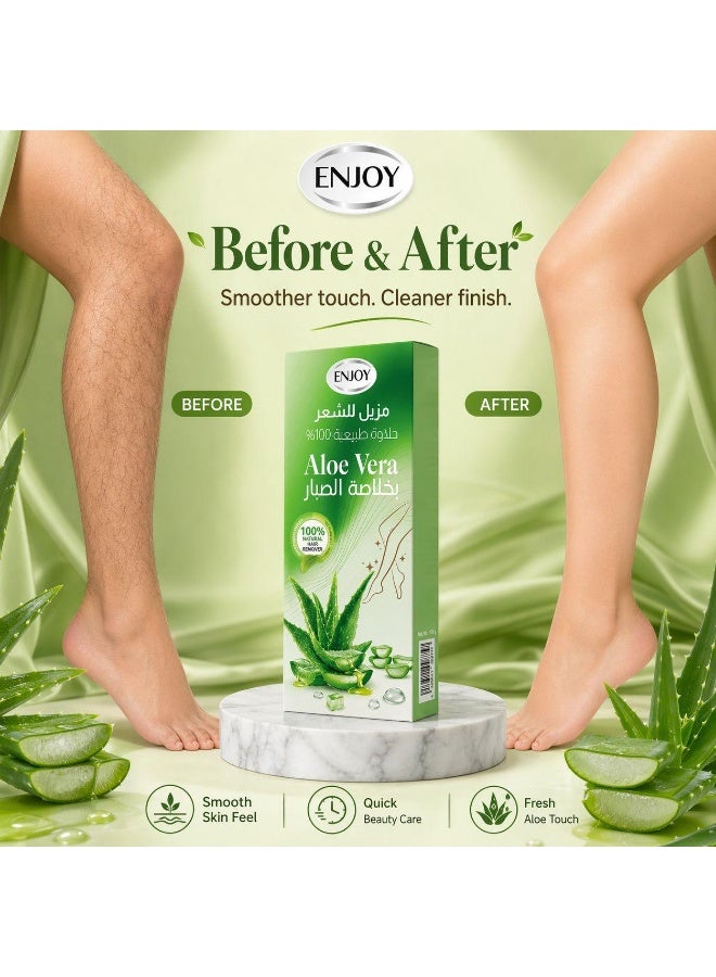 Enjoy Aloe Vera Hair Remover WAX – 100% Natural Sweetness, With Aloe Vera Extract, 100g - Image 3
