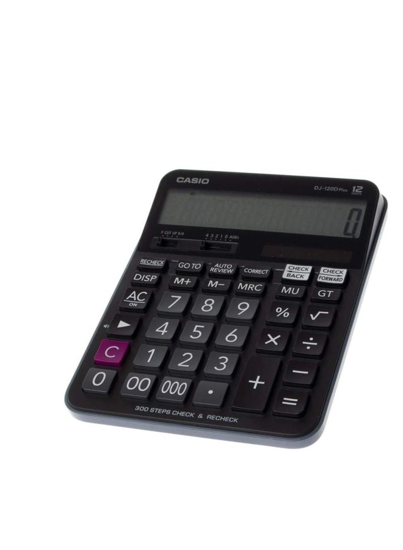 آلة حاسبة مكتبية كاسيو DJ-120D بلس سوداء - Image 2