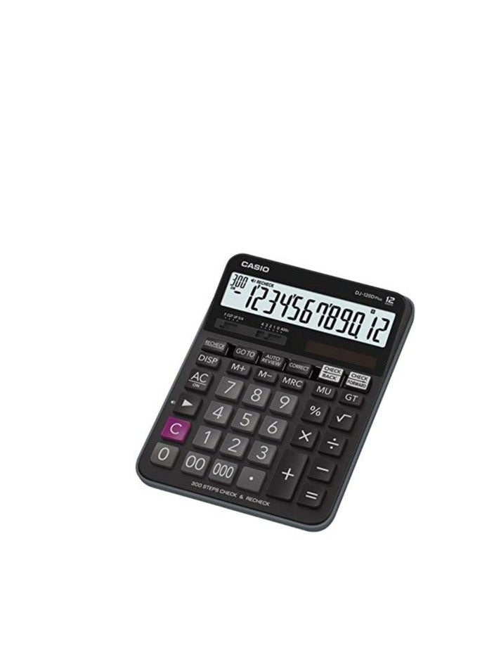آلة حاسبة مكتبية كاسيو DJ-120D بلس سوداء - Image 1
