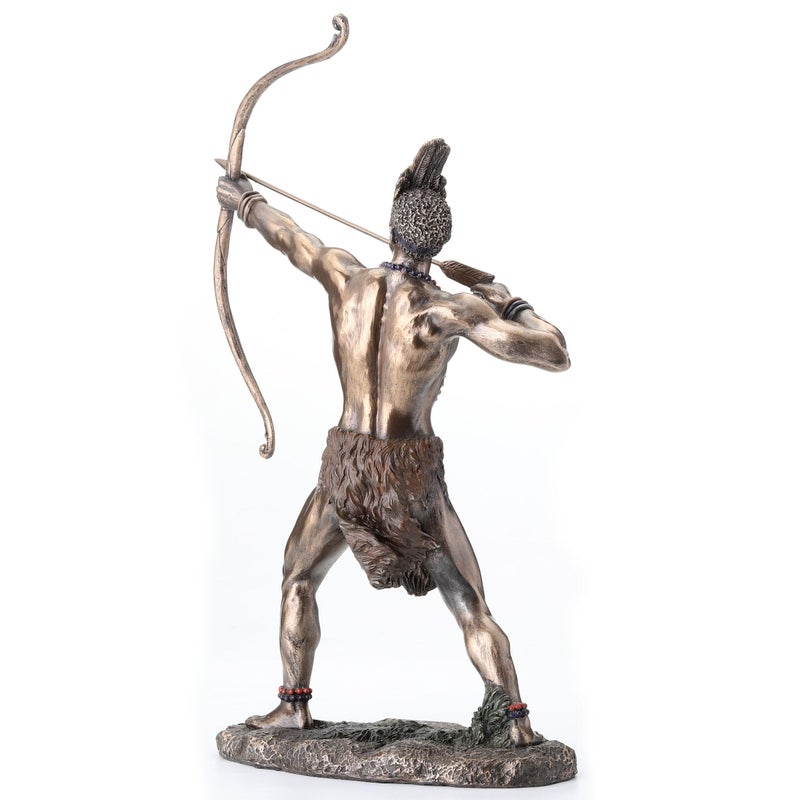 Veronese Design 11 Inch Orisha Ochosi The Divine Hunter Drawing His Bow Cold Cast Resin Statue Bronze Finish Sculpture - Image 3