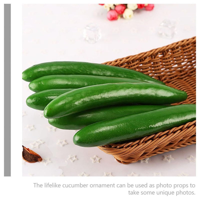 5pcs Realistic Foam Artificial Cucumber Food Models For Restaurant Display Kitchen Decoration Photography Props - Image 5