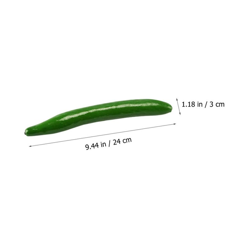 5pcs Realistic Foam Artificial Cucumber Food Models For Restaurant Display Kitchen Decoration Photography Props - Image 3