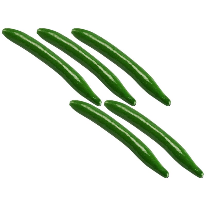 5pcs Realistic Foam Artificial Cucumber Food Models For Restaurant Display Kitchen Decoration Photography Props - Image 2