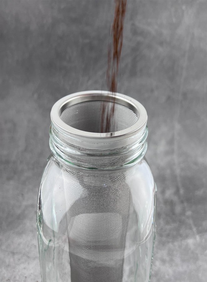 iAesthete 2 Pack - Ultra Fine Cold Brew Coffee Filter For 64 OZ and Larger Wide Mouth Mason Jar, Food Grade 304 (18/8) Stainless Steel Filter, Multiple Usages, Cold Brew Tea Filter, Fruit Infused Water Filter - Image 4