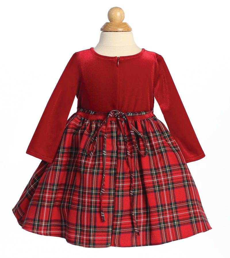 Pink Princess Vestido Navidad niña ropa navideña para niña Vestidos navideños para niñas Rojo 6-7 Long Sleeve Dresses for Girls 7-8 red Dress for Girls 7-8 Girls Size 7 Christmas Dress Girls Velvet Dress - Image 2