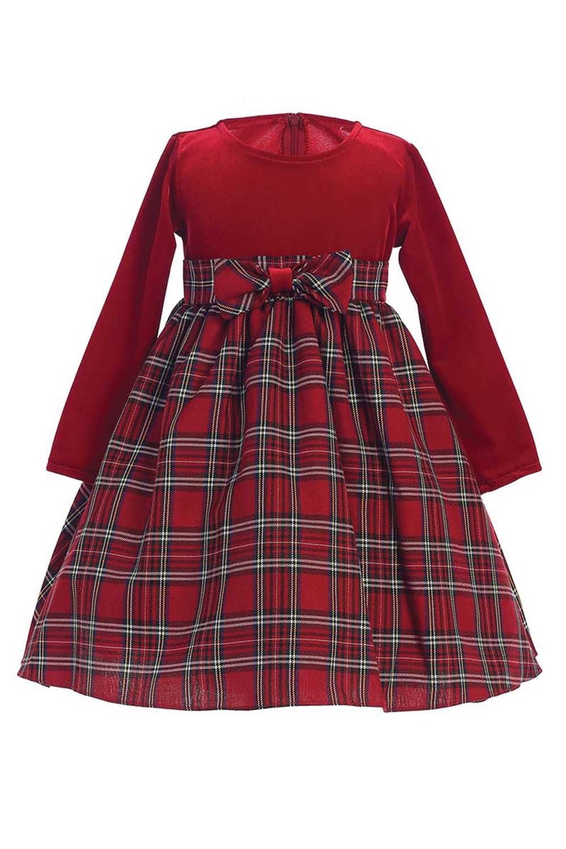 Pink Princess Vestido Navidad niña ropa navideña para niña Vestidos navideños para niñas Rojo 6-7 Long Sleeve Dresses for Girls 7-8 red Dress for Girls 7-8 Girls Size 7 Christmas Dress Girls Velvet Dress - Image 4