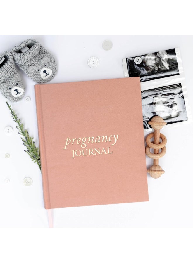 DUNCAN & STONE PAPER CO. DUNCAN & STONE PAPER CO. Pregnancy Journal Memory Book (120 Pages) - Pregnancy Planner w/Gold Foil Linen Cover - Flat Lay Spine Pregnancy Keepsake Book -Ideal Pregnancy Gifts - Image 2