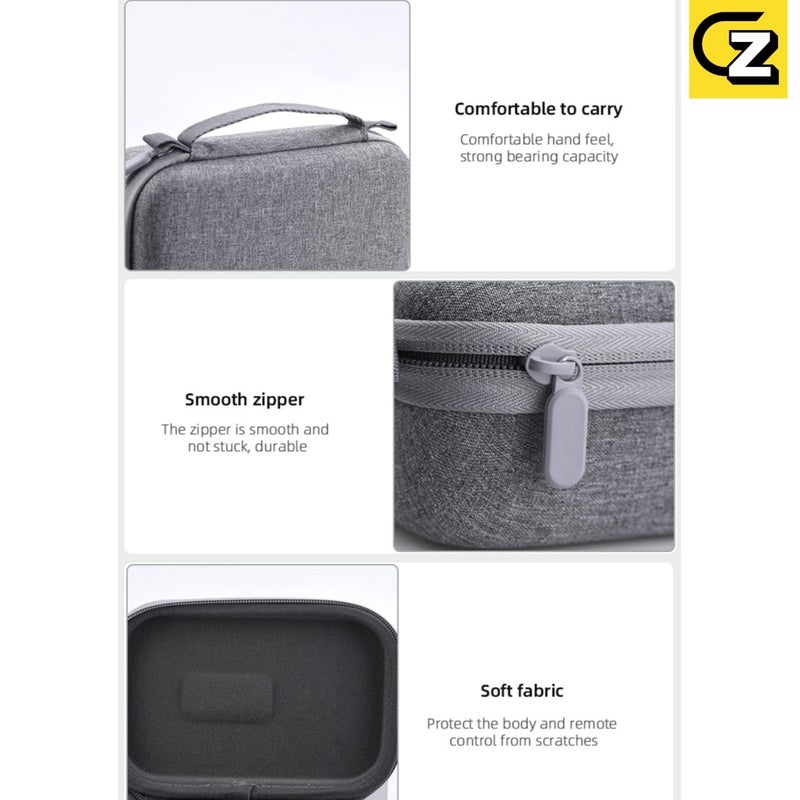 GetZget Fabric Sunnylife Carrying Case Bag for DJI Mini 3/Mini 3 Pro Drone - Portable Compact Storage Accessory for Air Travel, Grey - Image 3