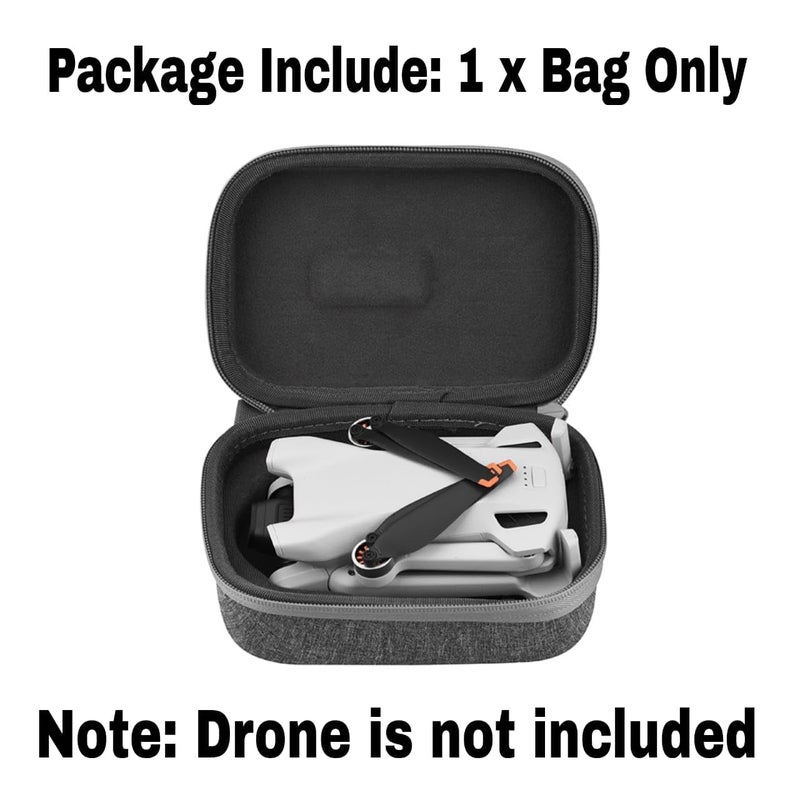 GetZget Fabric Sunnylife Carrying Case Bag for DJI Mini 3/Mini 3 Pro Drone - Portable Compact Storage Accessory for Air Travel, Grey - Image 4