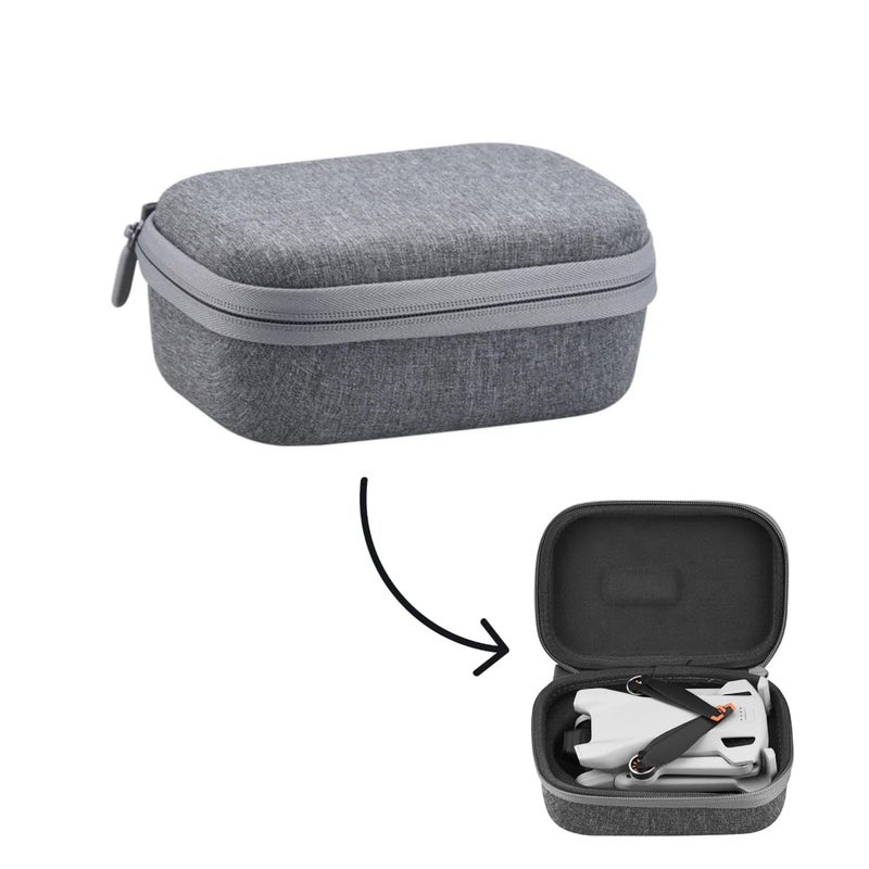 GetZget Fabric Sunnylife Carrying Case Bag for DJI Mini 3/Mini 3 Pro Drone - Portable Compact Storage Accessory for Air Travel, Grey - Image 1