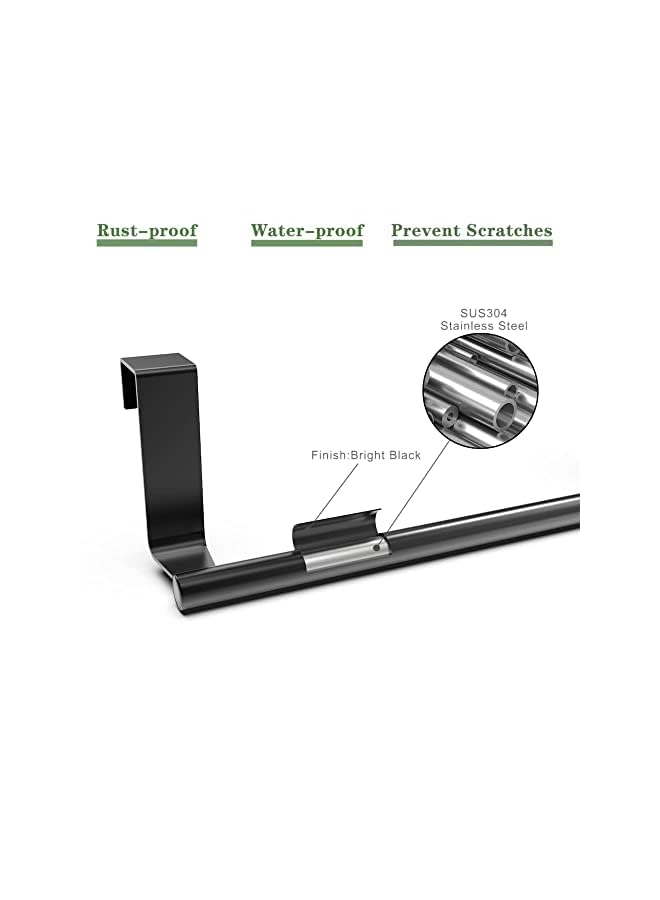 راكسوم حامل المناشف، رف المناشف فوق الباب، منشفة فوق الخزانة، حامل مناشف الأطباق لخزانة المطبخ، ملحقات تخزين المناشف والملابس المعلقة - Image 4