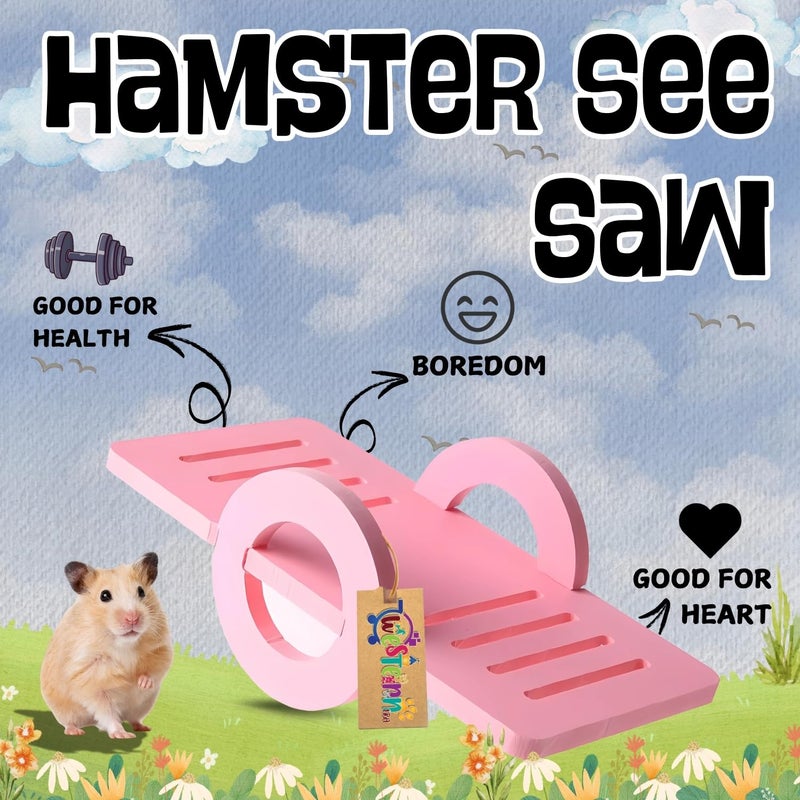 Western Era Hamster Foam See-Saw Toy – Safe, Fun, Durable Playtime Cage Accessory for Small Pets, Lightweight, Foam Construction, Physical Activity, Mental Stimulation, Entertainment, Gerbils, Rodents - Image 5