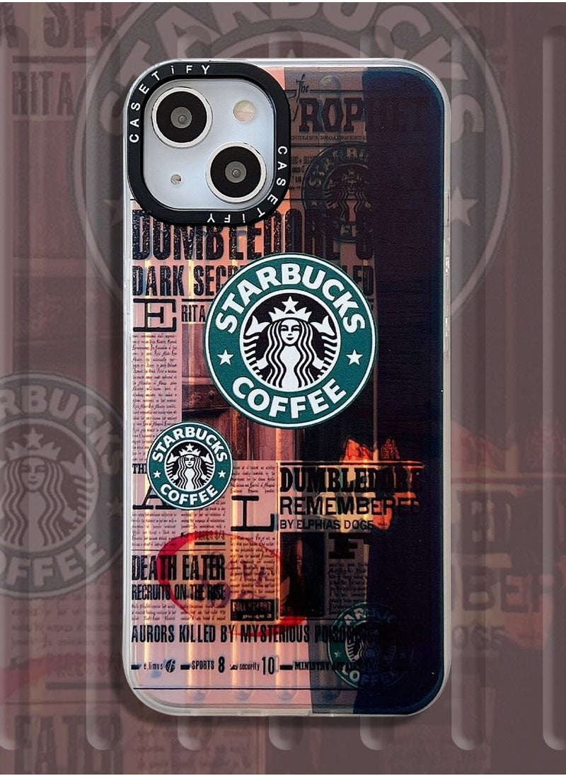 Color Fans - Starbucks Coffee Logo Laser iPhone 14/13/12 Pro Max Case iPhone 14/13/12 Pro Case iPhone 14 Plus Case iPhone 14/13/12 Case - Image 1