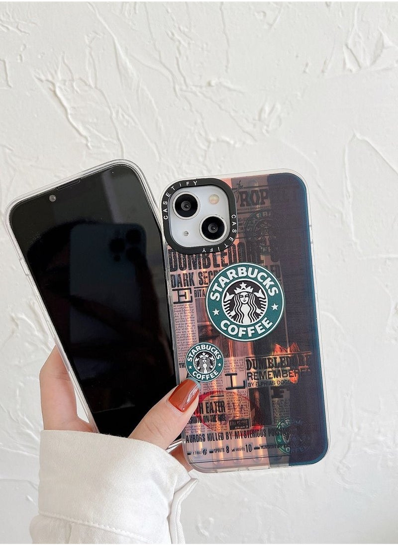 Color Fans - Starbucks Coffee Logo Laser iPhone 14/13/12 Pro Max Case iPhone 14/13/12 Pro Case iPhone 14 Plus Case iPhone 14/13/12 Case - Image 1