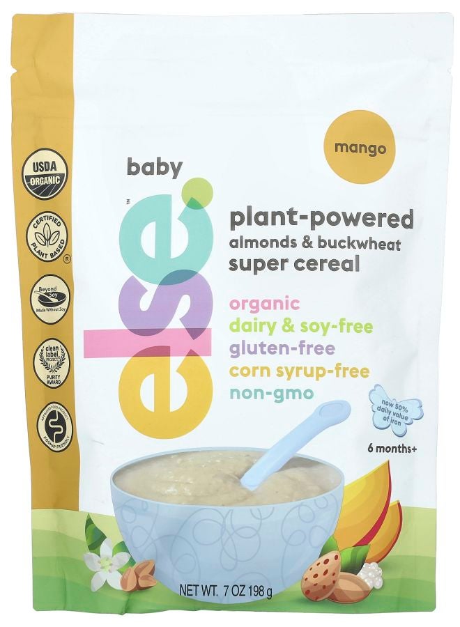 Baby Plant-Powered Almonds & Buckwheat Super Cereal 6 Months+ Mango 7 oz (198 g)