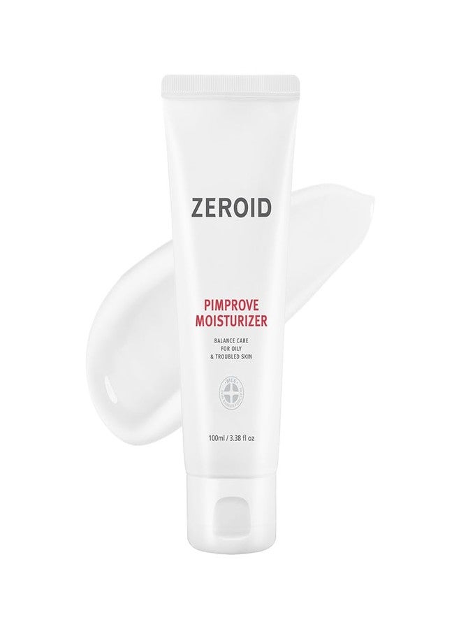 ZEROID | Pimprove Moisturizer Cream | Hyaluronic Acid Moisturizer Face Cream | Korean Face Lotion for Women and Men | Korean Skin Care | Skin Barrier Moisturizing Facial Care | 3.38 fl oz (100ml) - Image 1