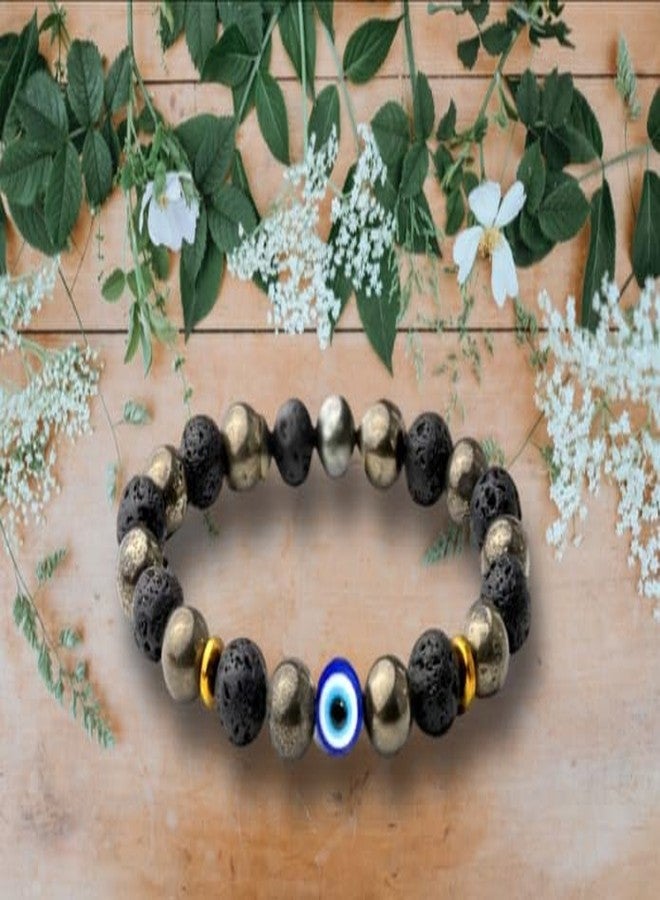 SAINTIMO ® Wealth Evil Eyes Bracelet | Citrine & Raw Pyrite Bracelet | Healing Crystals for Wealth & Abundance | Evil Eyes Symbol for Prosperity | Astrology Bracelet for Men & Women | Certificate of Authenticity - Image 5