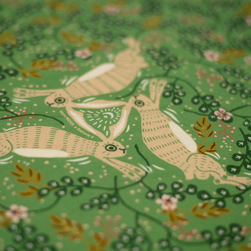 WHTE MOSS Bandana â€“ 100% Cotton Extra Soft Scarf Handkerchief for Men & Women (Rabbit Green) - Image 2