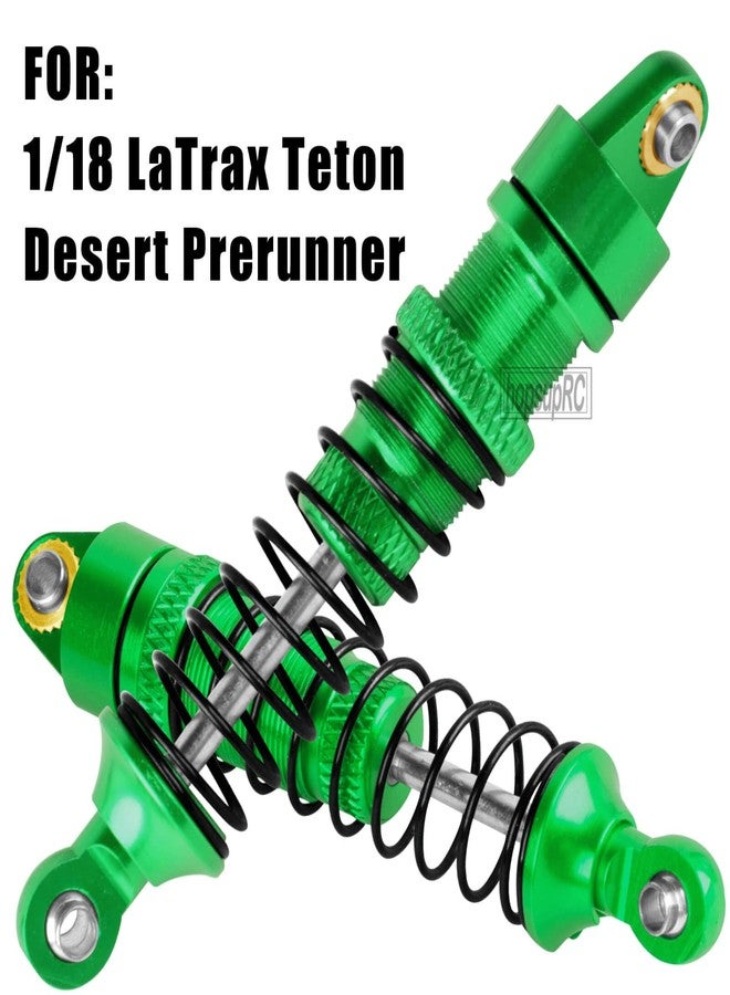 hopsupRC Aluminium Front Rear Assembled Full Metal Shocks&Front Rear Shock Tower Upgrades Part for 1/18 LaTrax Teton Desert Prerunner,Replace Parts 7660 7665 7637(Green) - Image 2