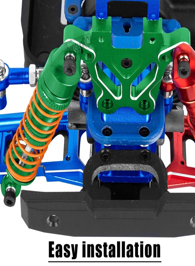 hopsupRC Aluminium Front Rear Assembled Full Metal Shocks&Front Rear Shock Tower Upgrades Part for 1/18 LaTrax Teton Desert Prerunner,Replace Parts 7660 7665 7637(Green) - Image 3