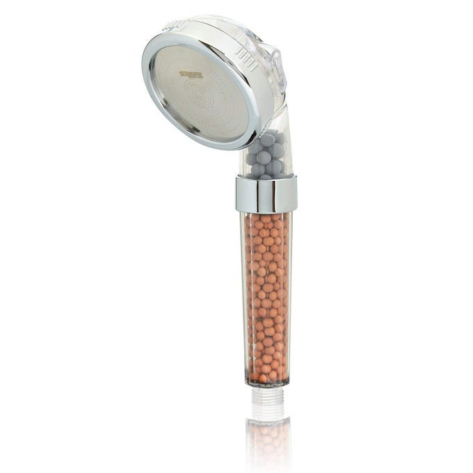 GADGET HEROS IONIC HANDHELD WATERSAVING SHOWERHEAD HIGHPRESSURE DESIGN WITH 3 SPRAY MODES BLUE