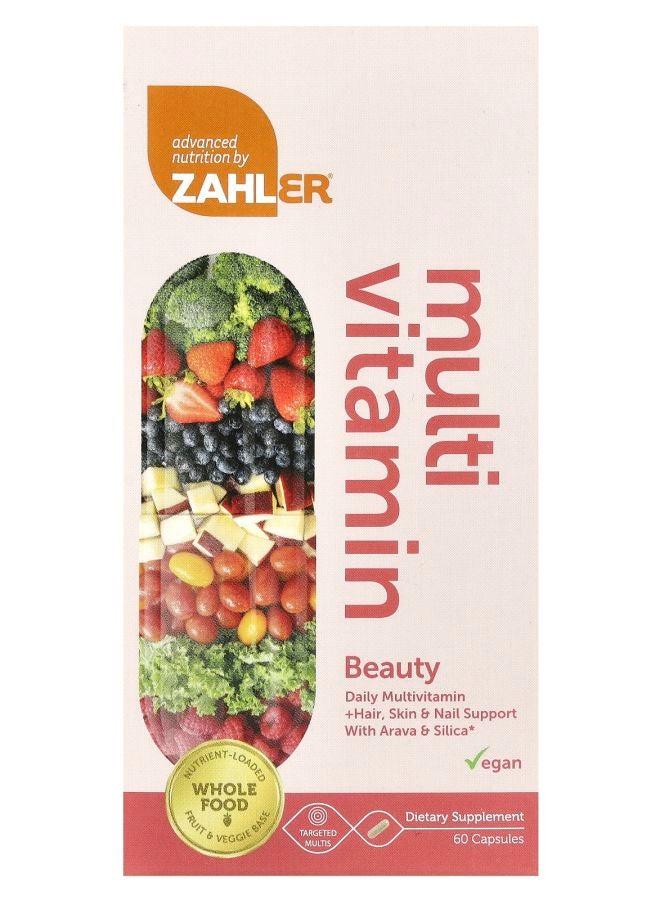 Multivitamin Beauty Daily Multi + Hair Skin & Nail Support with Arava & Silica 60 Capsules