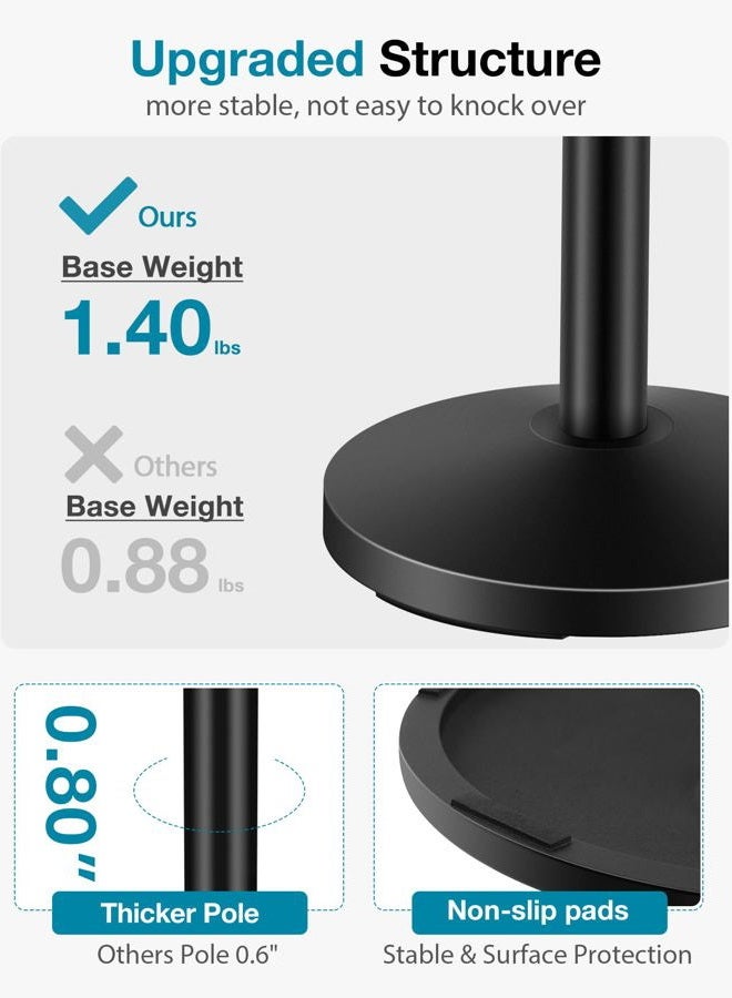 InnoGear Desktop Microphone Stand, Upgraded Adjustable Table Mic Stand with Mic Clip and 5/8" Male to 3/8" Female Screw for Blue Yeti Snowball Spark & Other Microphone, Pack of 2 - Image 4