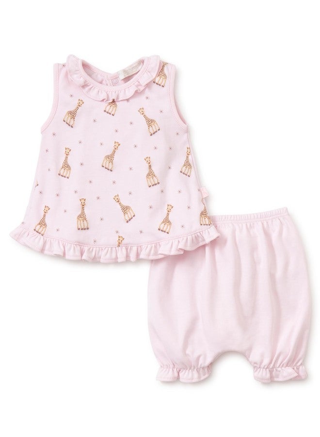 Kissy Kissy Baby Girls Sophie La Girafe Print Sunsuit, Pink, 18-24 Months - Image 1