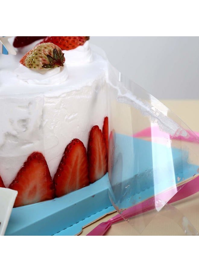 Goowin 4Pck Cake Collar 3.1 x 394 inch Acetate Sheets Clear Acetate Roll and Transparent Mousse Cake Rolls for Chocolate Mousse Baking Cake Decorating and Keeping Cake Shape - Image 5