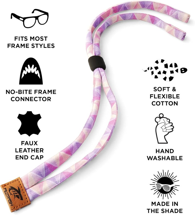 Pilotfish Premium Cotton Eyewear Retainer Sunglass Strap - Multiple Design Options - Soft & Durable Sunglass Holder - Image 2