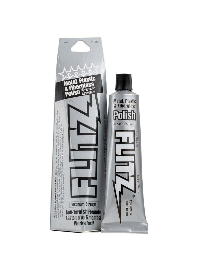 Flitz Metal Polish and Cleaner Paste, Also Works on Plastic, Fiberglass, Aluminum, Jewelry, Sterling Silver - Headlight Restoration and Rust Remover - Made in the USA - 1.76 OZ - Image 1