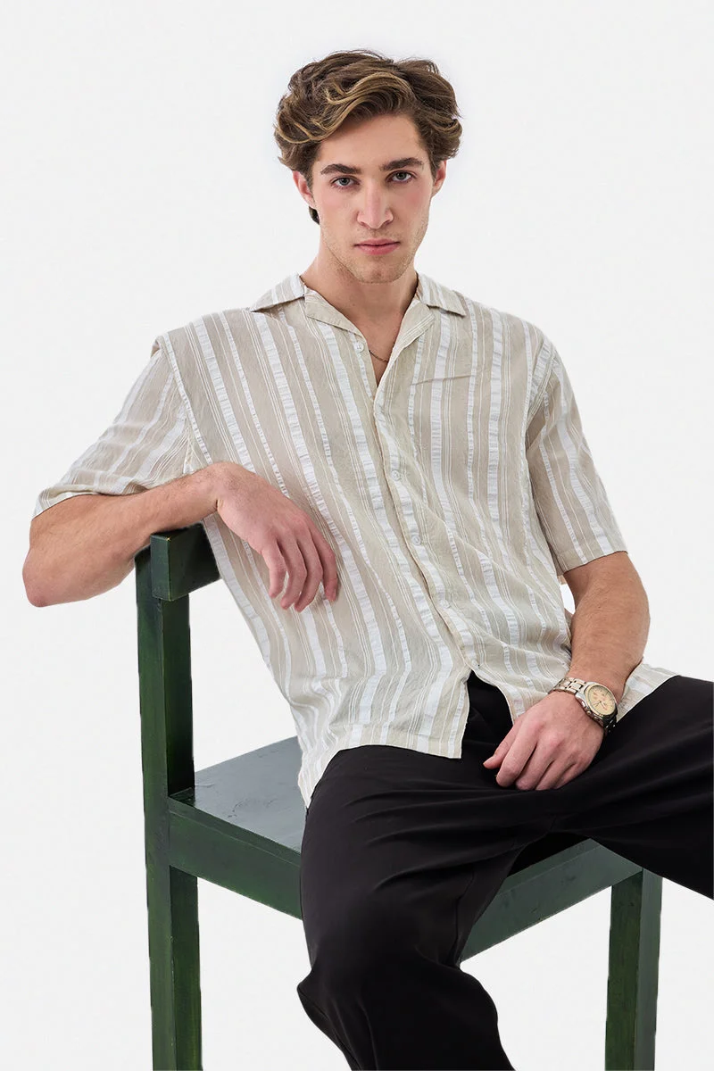 SNITCH Box Fit Stripes Shirt