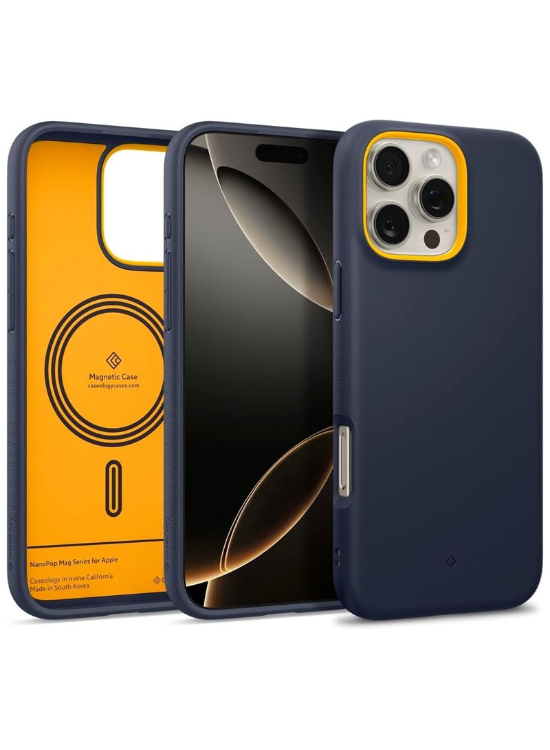 Caseology غطاء حماية نانو بوب ماج آيفون 16 برو ماكس ماغسيف بدرجة عسكرية - توت أزرق - Image 1