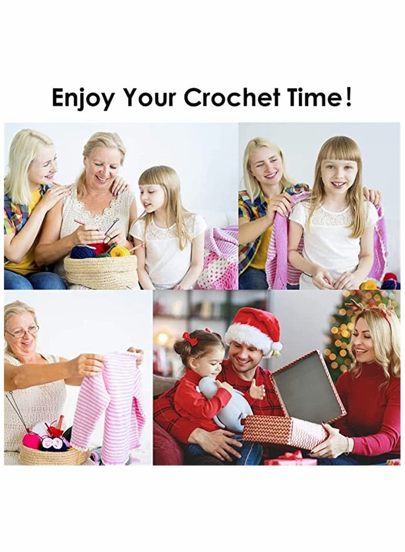 Excefore 14 Sizes Multicolor Crochet Hooks Set, Aluminum Handle Knitting Hook Needles for Arthritic Hands, Crochet Needles for Yarn Craft, Nice Gift for Women - Image 5